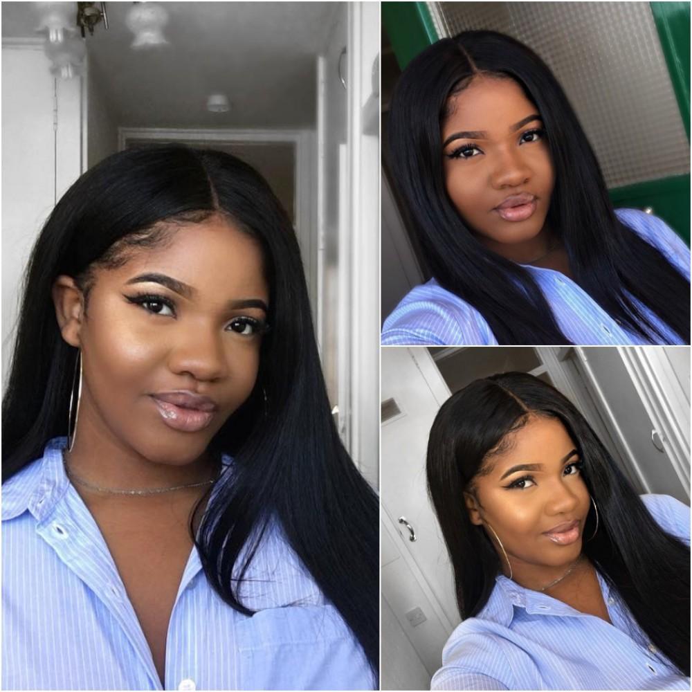 7A 3 Bundles Hair Weave Brazilian Hair With 5x5 Lace Closure Straight - wigirlhair