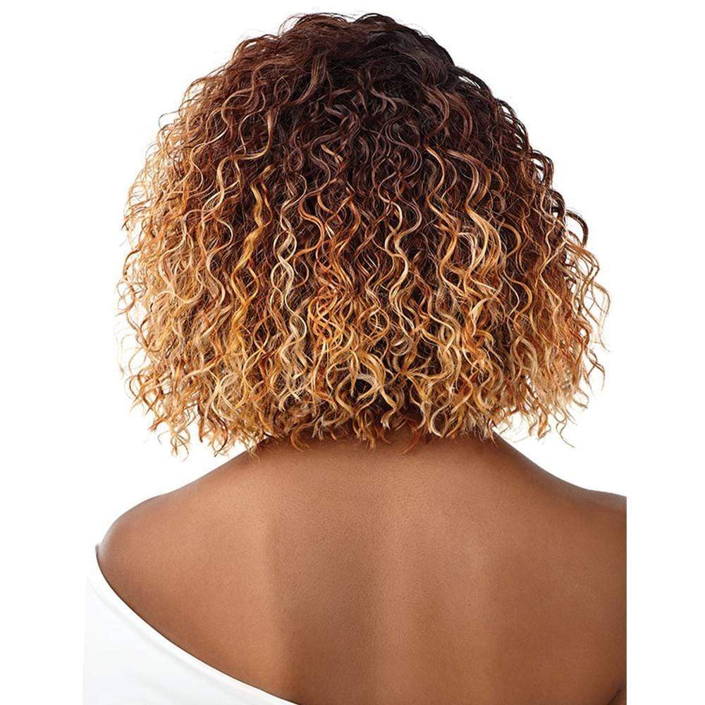 #1B/412 Ombre Color Bob Wig Virgin Human Hair Deep Wave - wigirlhair