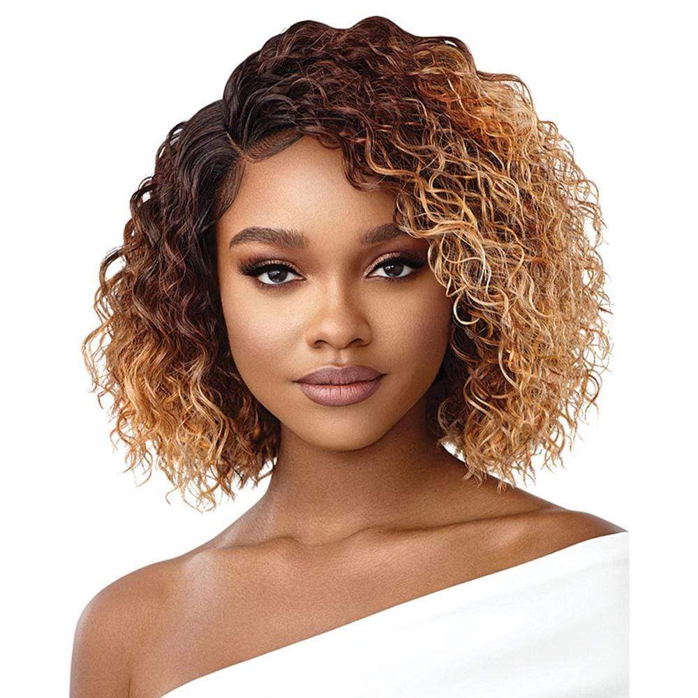 #1B/412 Ombre Color Bob Wig Virgin Human Hair Deep Wave - wigirlhair