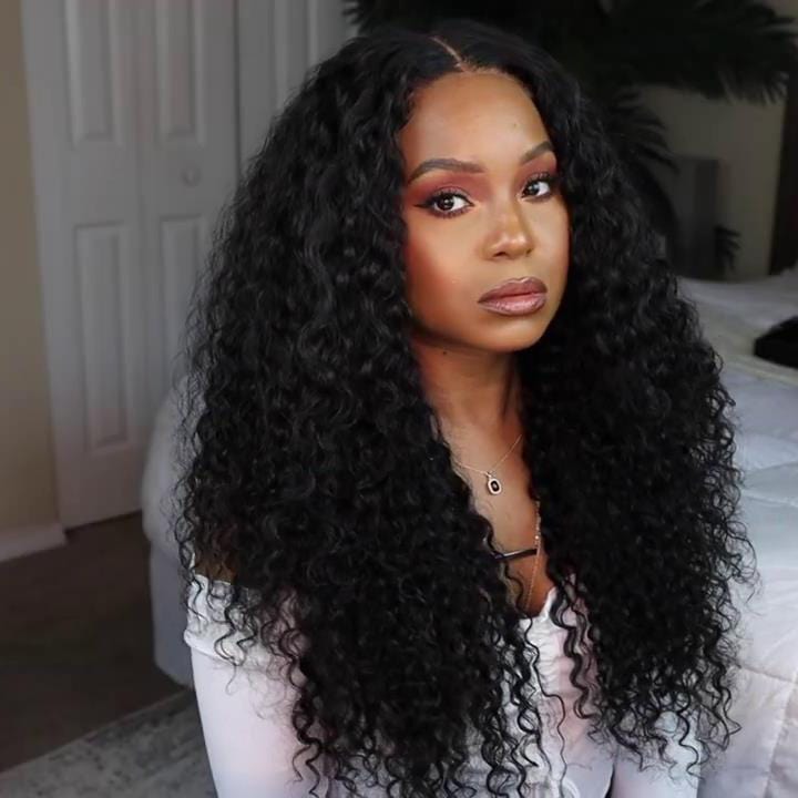 4x4 Lace Front Human Hair Clousre Wigs Deep Wave -R - wigirlhair