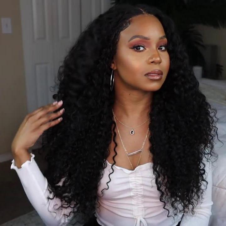 4x4 Lace Front Human Hair Clousre Wigs Deep Wave -R - wigirlhair