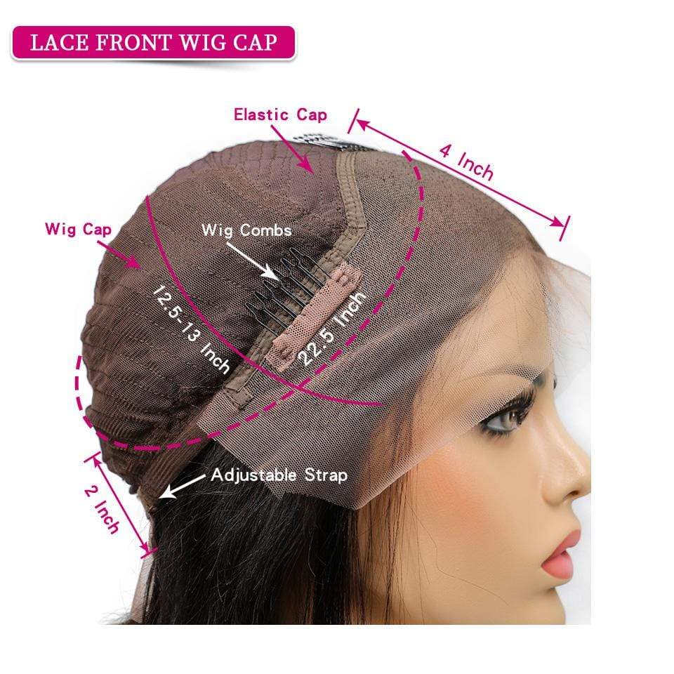 Brazilian Natural Wave Short Bob Wigs For Black Women Human Hair Lace Front Wig-wigirlhair