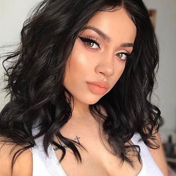 Brazilian Natural Wave Short Bob Wigs For Black Women Human Hair Lace Front Wig-wigirlhair