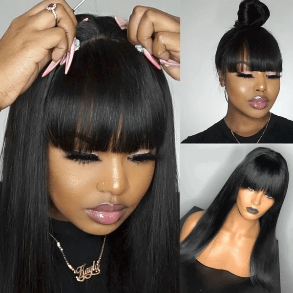 Silk Base Top Bang Wig Virgin Human Hair - wigirlhair