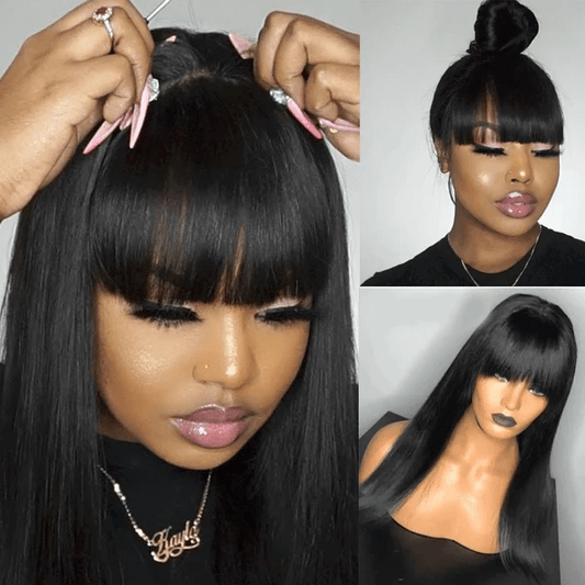 Silk Base Top Bang Wig Virgin Human Hair - wigirlhair