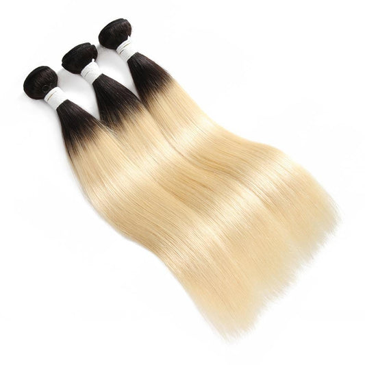 8A #T1B/613 Straight Hair Bundles 3:7 - wigirlhair