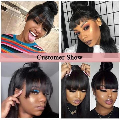 Silk Base Top Bang Wig Virgin Human Hair - wigirlhair