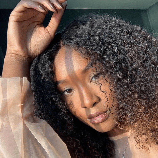 Kinky Curly 13x4 Lace Front Human Hair Wigs Pre-Plucked With Baby Hair Lace Wigs