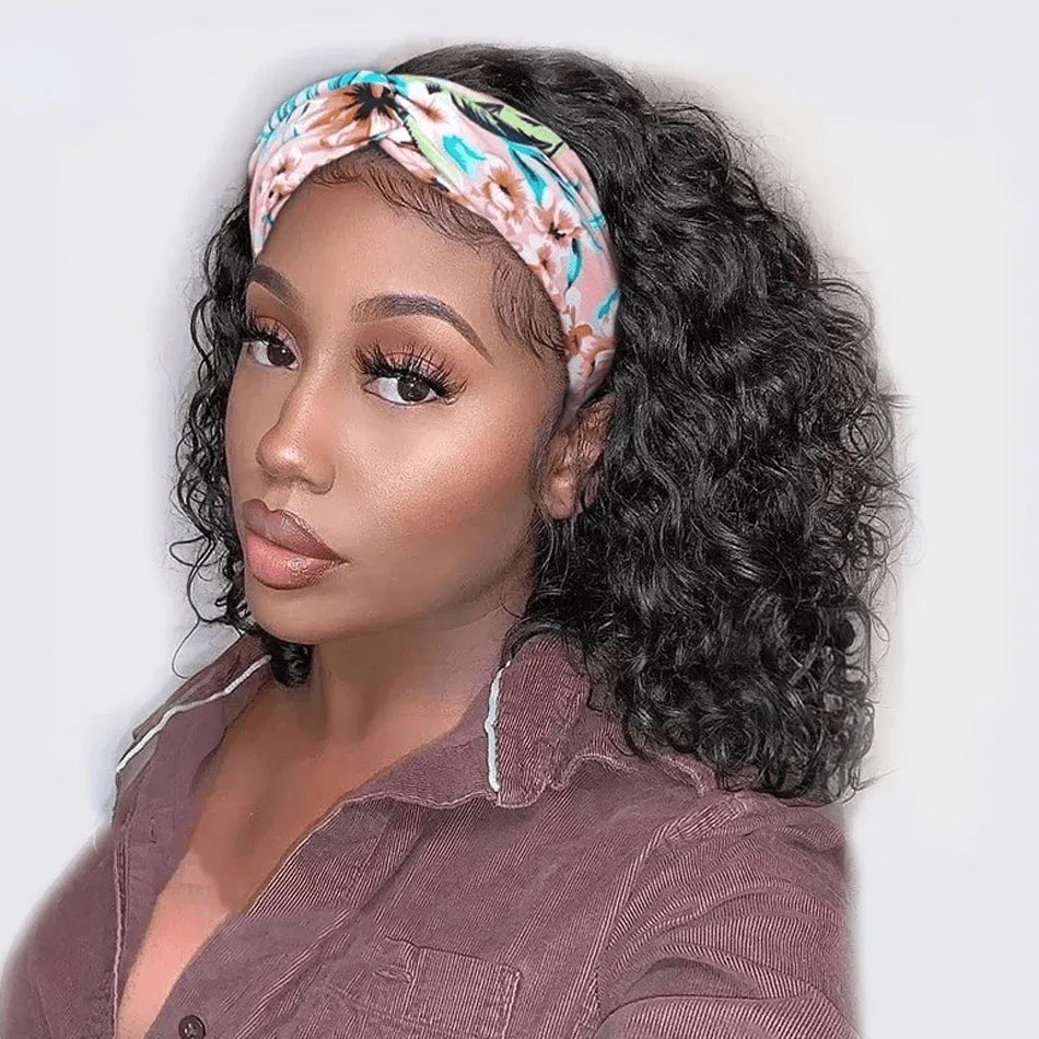 Water Wave Headband Wig Virgin Human Hair(Get Free Headband) - wigirlhair