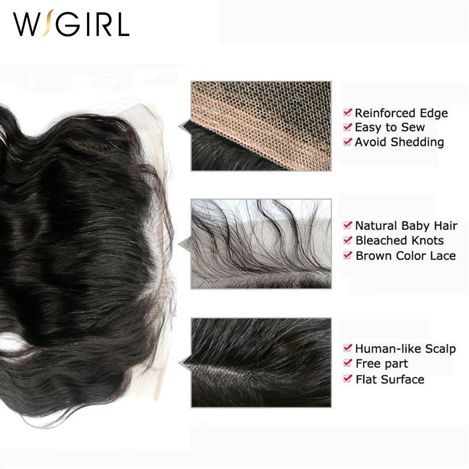 7A 4 Bundles Brazilian Hair With 13×6 Frontal Straight - wigirlhair