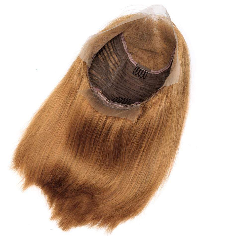 Straight #27 Bob Wig Silk Cut Lace Front Wigs Virgin Human Hair - wigirlhair