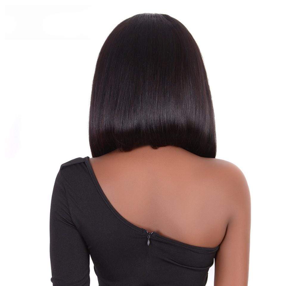 Straight Short Bob Wigs Human Hair Lace Frontal Wig Silky Blunt Cut-wigirlhair