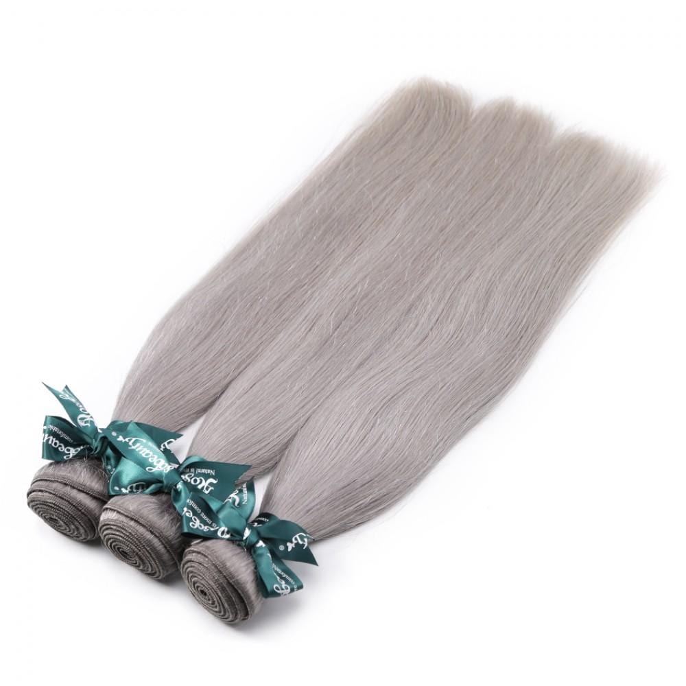 8A Sliver Grey Straight Hair Bundles