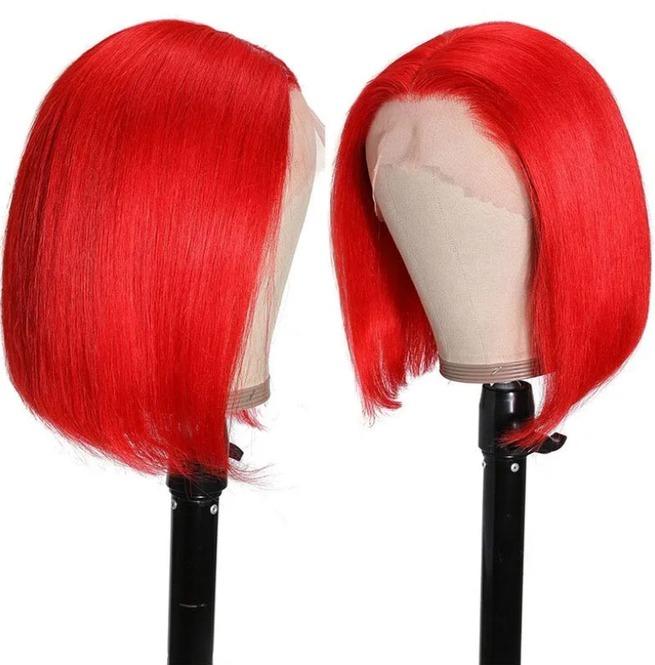 13X4 Colored Straight Hair Bob Wig Brazilian Short Lace Front Wig - wigirlhair