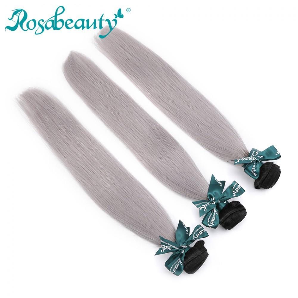 8A #T1B/Grey Straight Hair Bundles 1:9