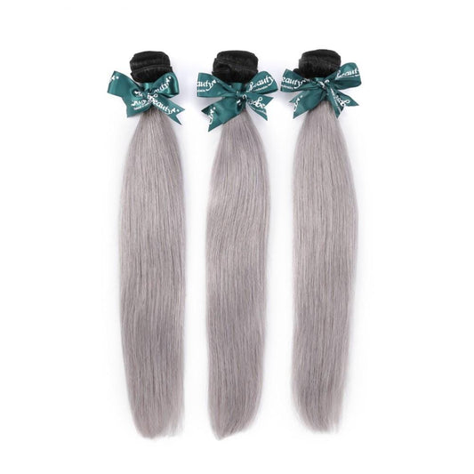 8A #T1B/Grey Straight Hair Bundles 1:9