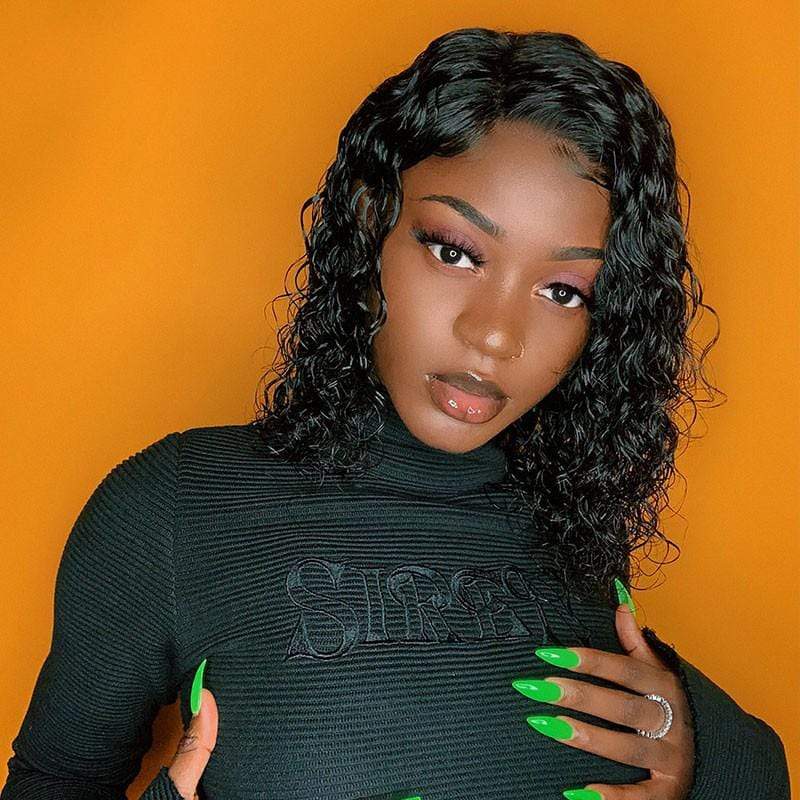 T Part 13x4 Pixie Cut Curly Bob Wig Virgin Human Hair-wigirlhair