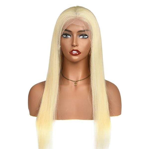 T Part #613 Straight Blonde Hair Lace Front Wig Virgin Human Hair - wigirlhair