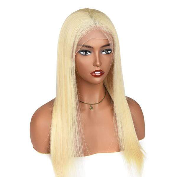 T Part #613 Straight Blonde Hair Lace Front Wig Virgin Human Hair - wigirlhair