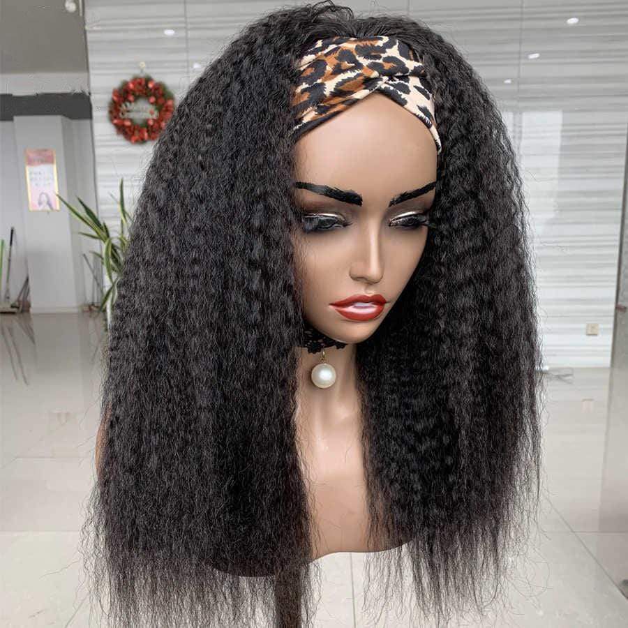 Throw On & Go | Kinky Straight Headband Wig Virgin Human Hair(Get Free Headband) - wigirlhair