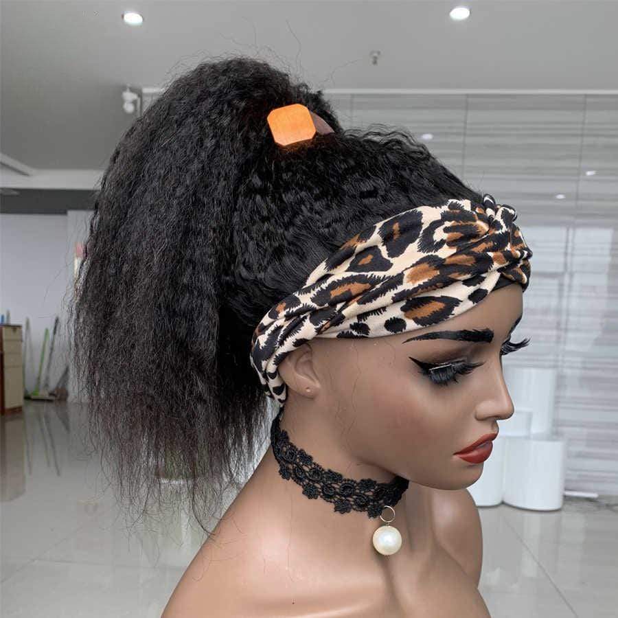 Throw On & Go | Kinky Straight Headband Wig Virgin Human Hair(Get Free Headband) - wigirlhair