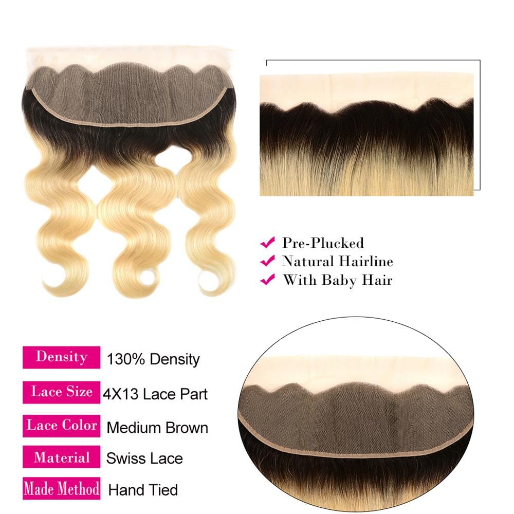 #1B/613 Blonde 13x4 Lace Frontal Body wave - wigirlhair