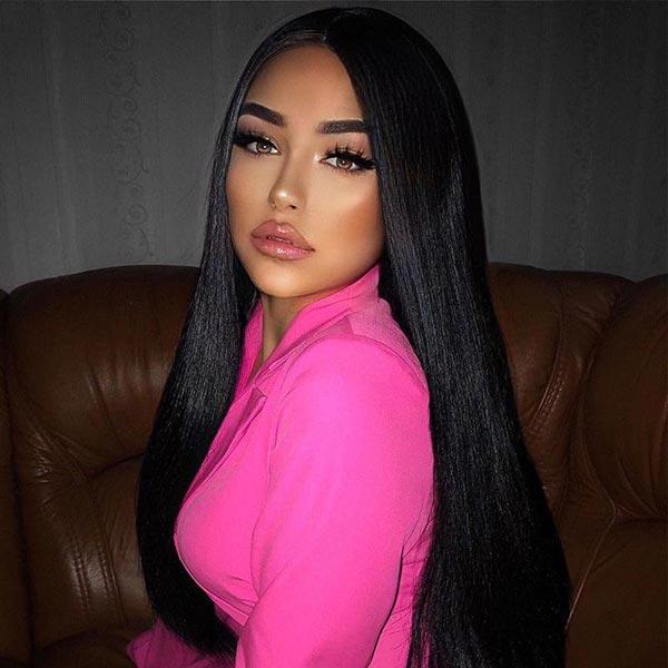 250% 13x6 Lace Front Wigs Human Hair Pre-Plucked Straight Long Wig-wigirlhair