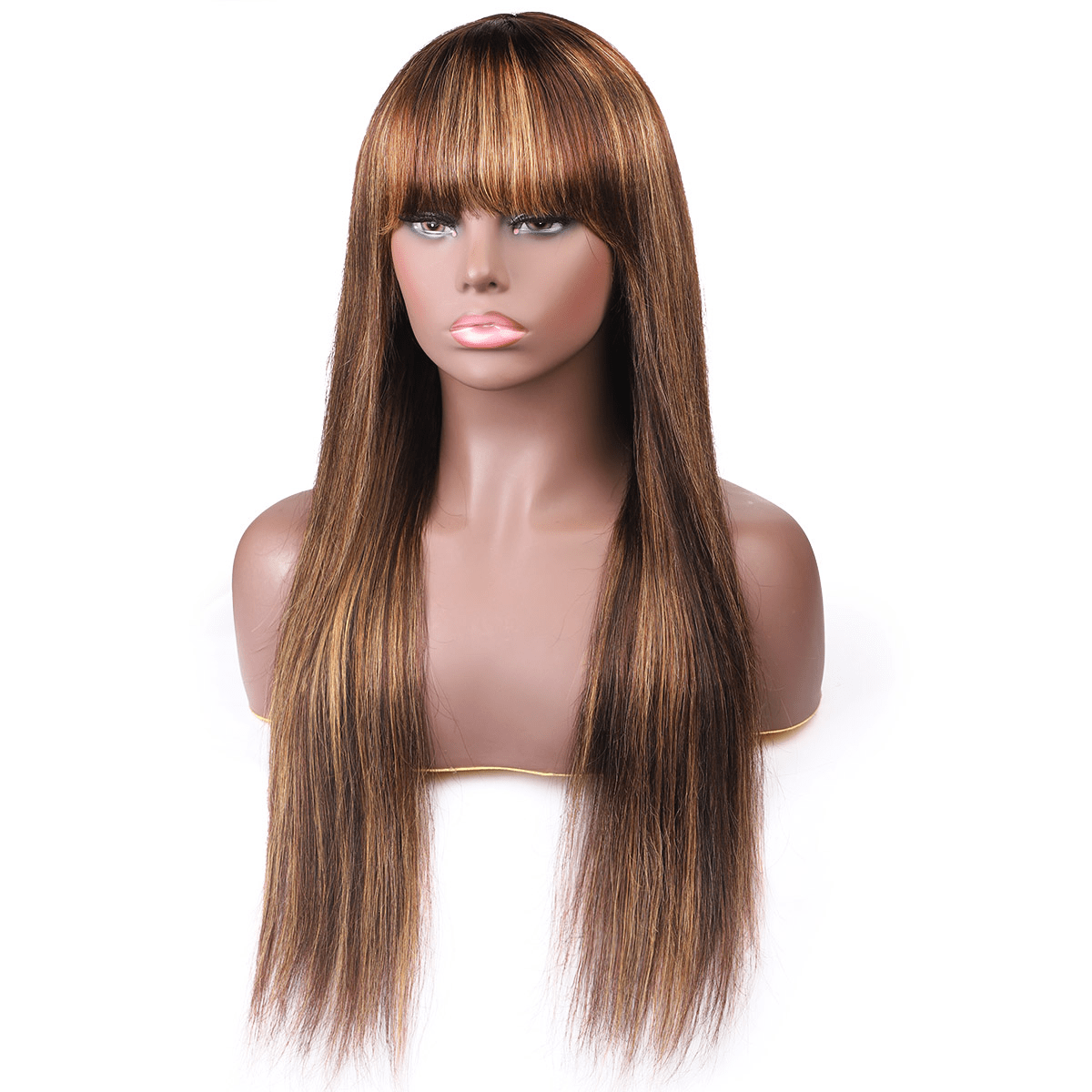 Mix Color Highlight Bang Wig Virgin Human Hair-wigirlhair