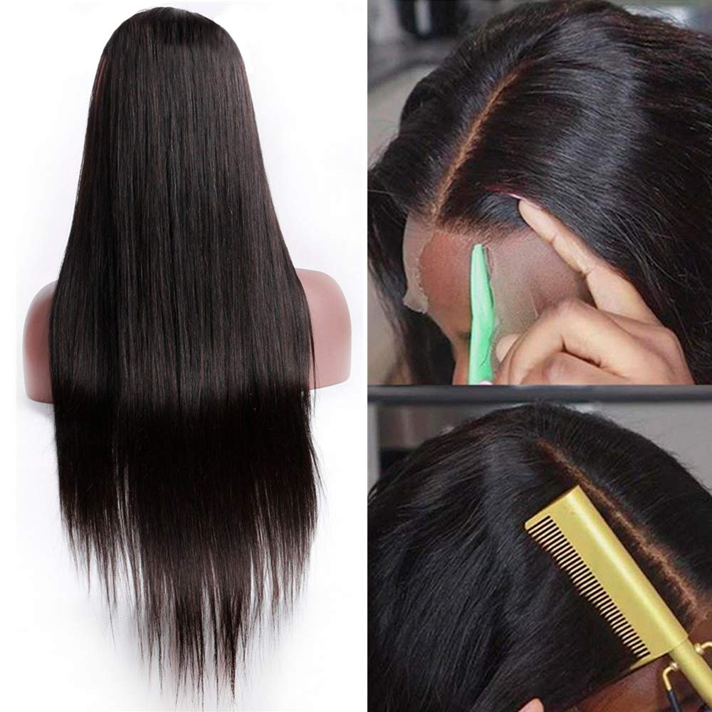 13X4 LACE FRONT WIGS HUMAN HAIR PRE-PLUCKED STRAIGHT LONG WIG-wigirlhair