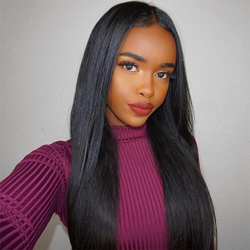 150%-250% Straight Lace Front Human Hair Wigs Pre-plucked with Baby Hair Lace Wigs