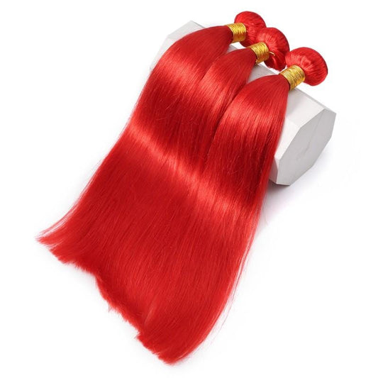 8A #Red Straight Hair Bundles