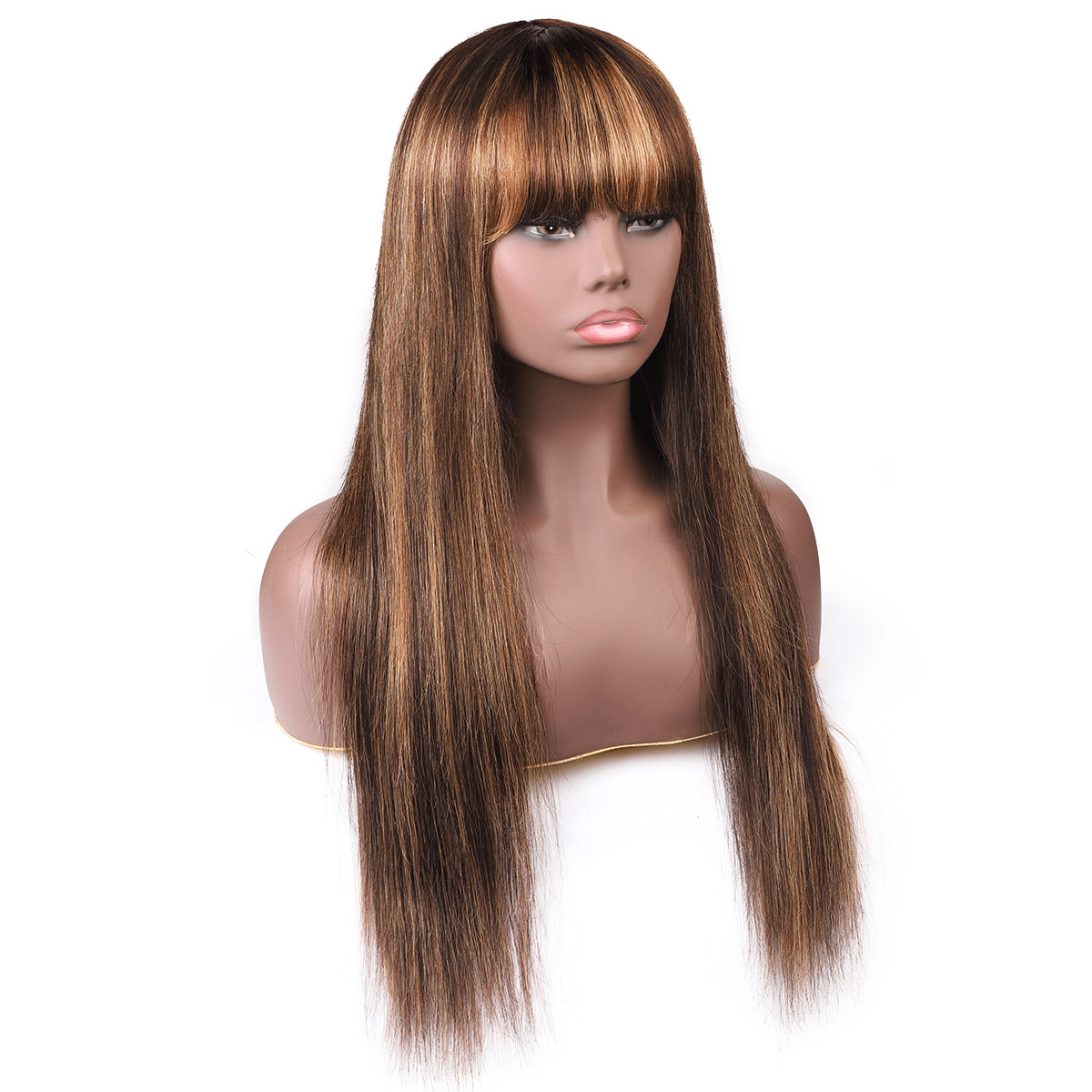 Mix Color Highlight Bang Wig Virgin Human Hair-wigirlhair