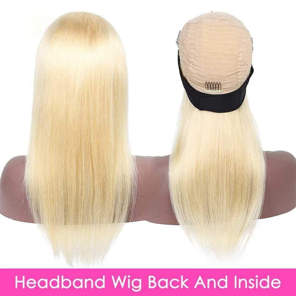 613 Blonde Headband Wig Straight Virgin Human Hair-wigirlhair