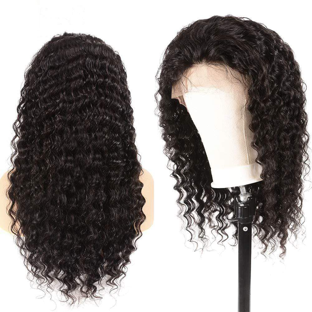 250% 13x6 Lace Front Human Hair Wigs pre plucked Deep Wave Long Wig-wigirlhair