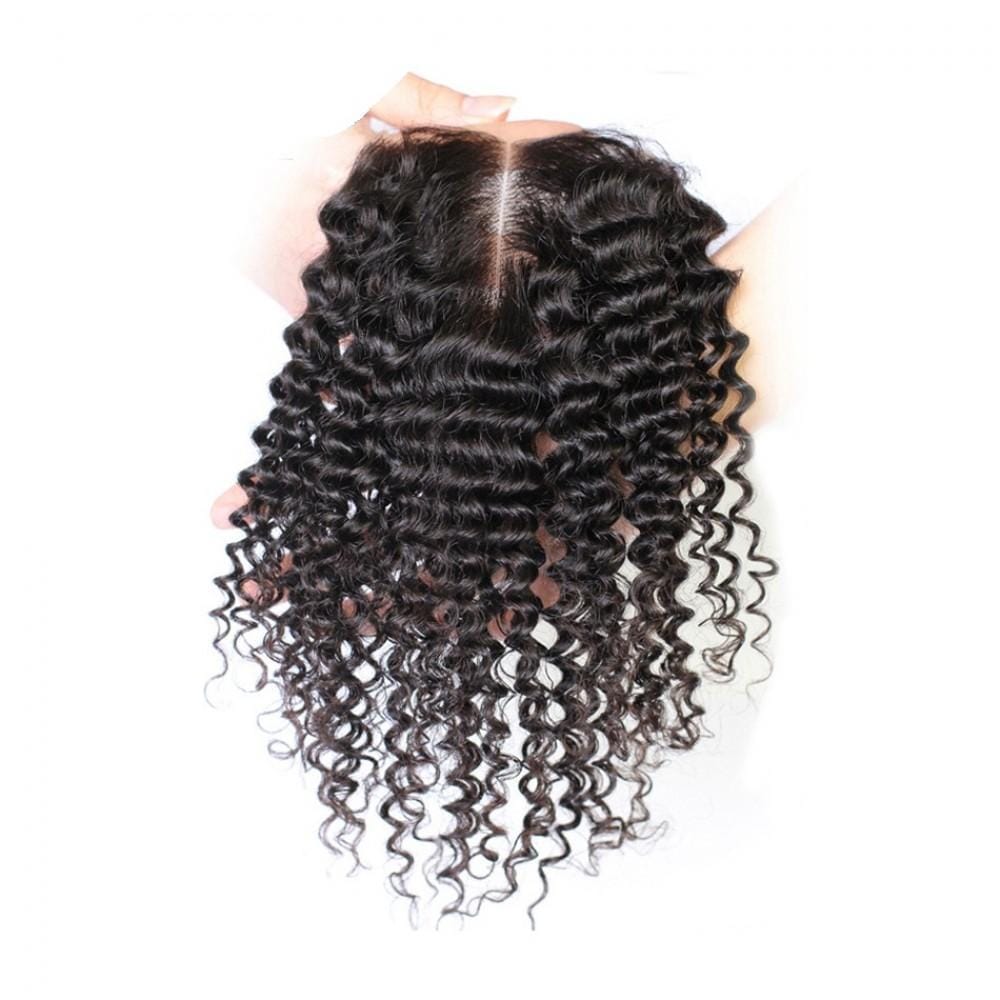 4X4 Lace Closure Brazilian Hair Deep wave