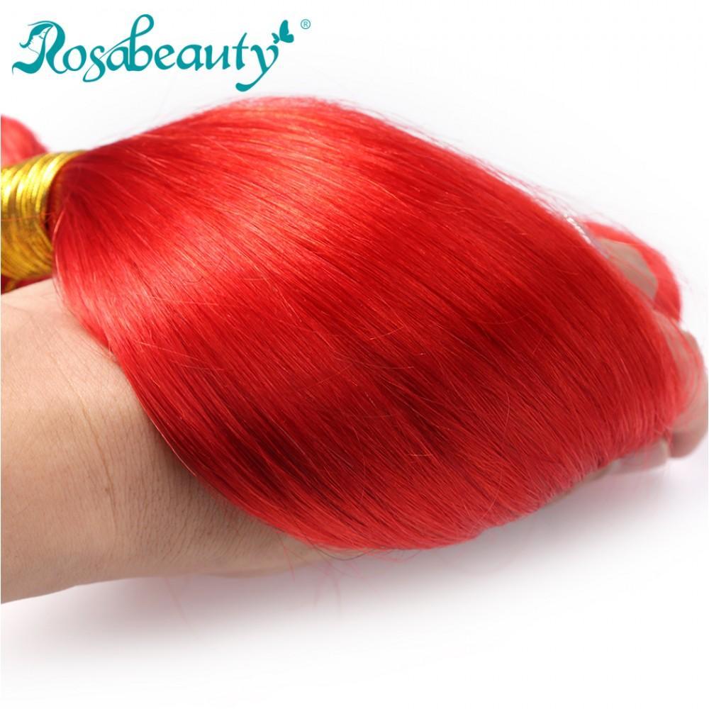 8A #Red Straight Hair Bundles