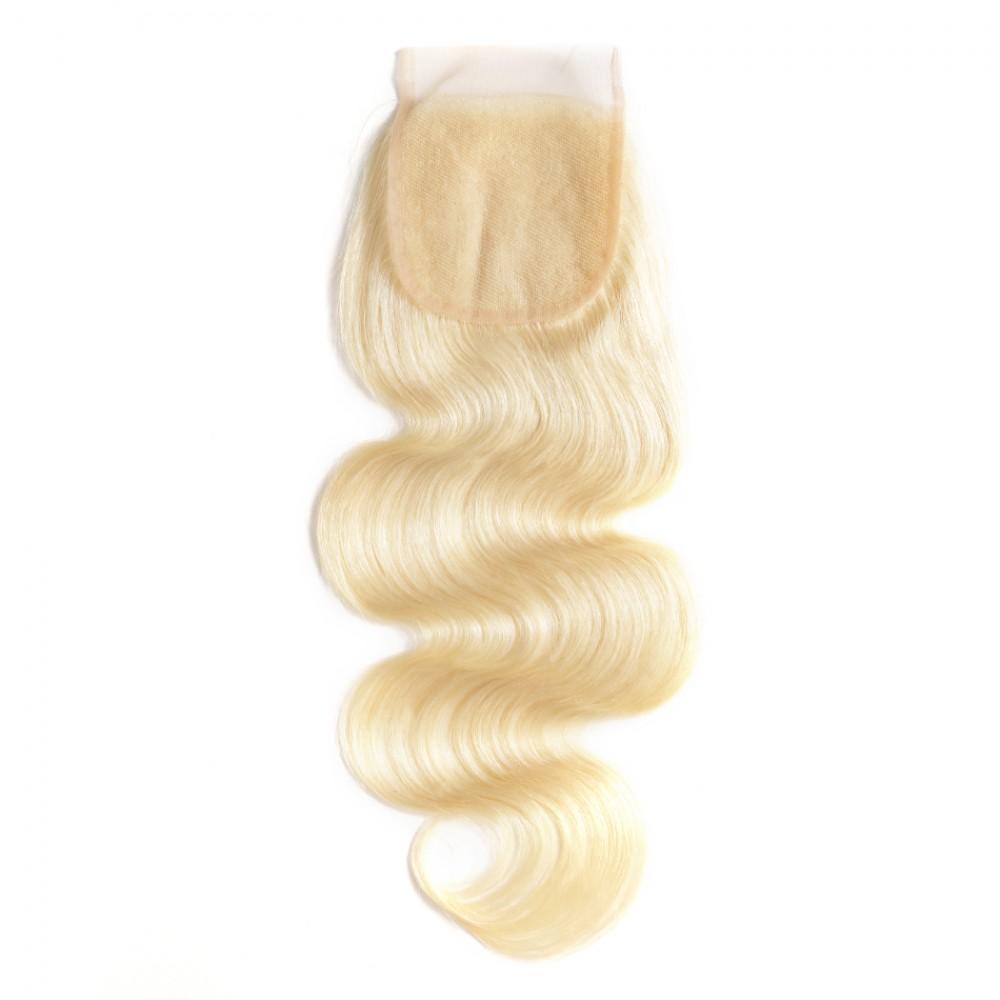 #613 Blonde 4x4 Lace Closure Body Wave