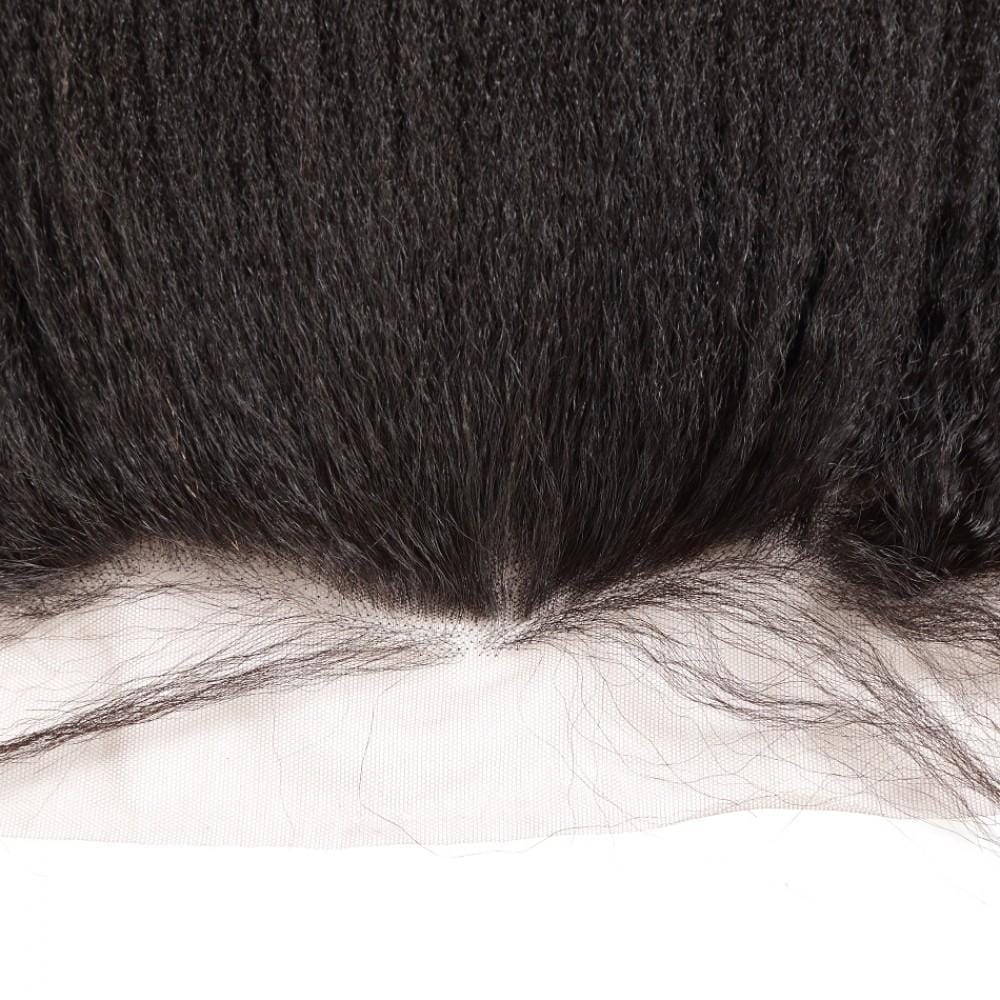 13x4 Lace Frontal Brazilian Hair Kinky Straight