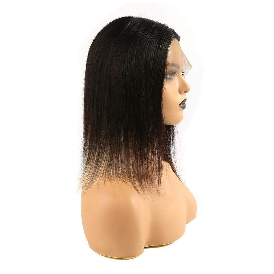 Highlight Mix Color Bob Wig Ombre Human Hair Silky Blunt Cut(Needs Customization) - wigirlhair