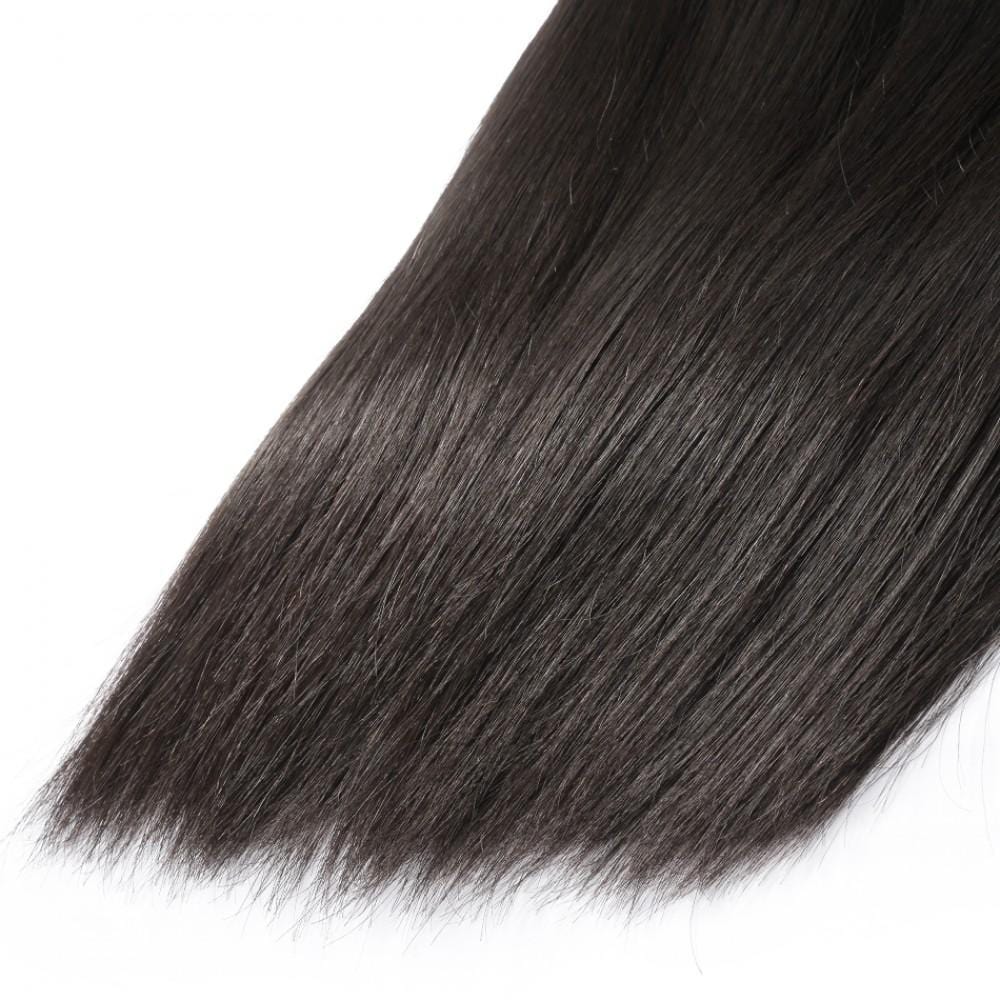 7A 3 Bundles Hair Weave Brazilian Hair With Lace Closure Straight