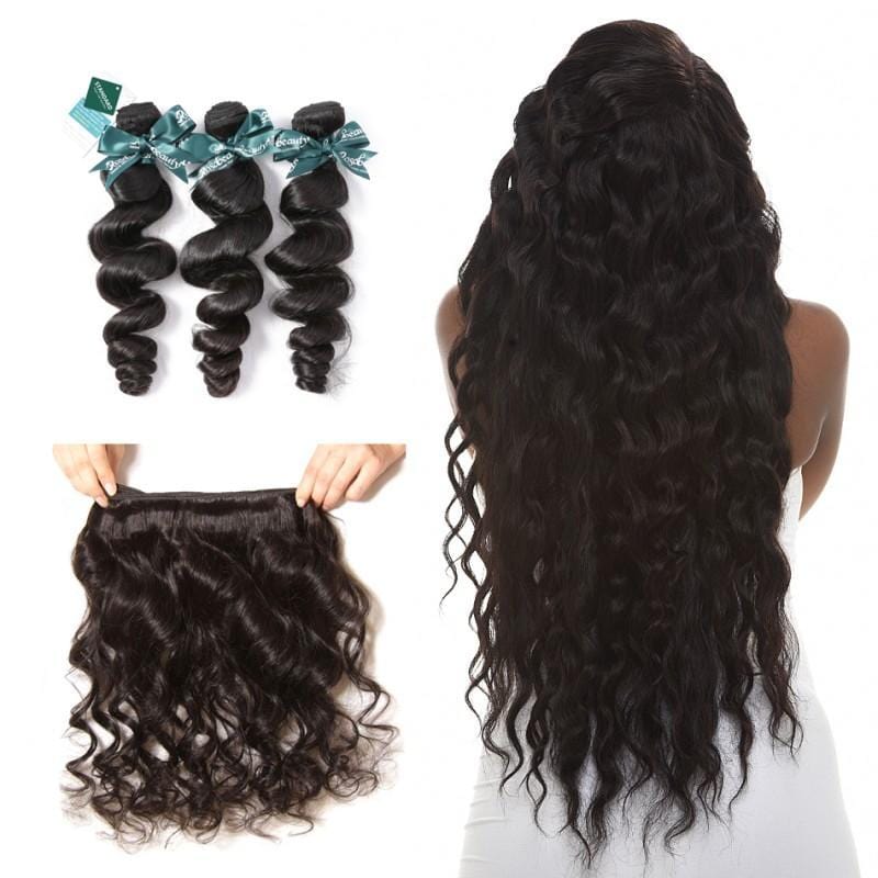 8A Hair Weave Peruvian Hair Loose Wave