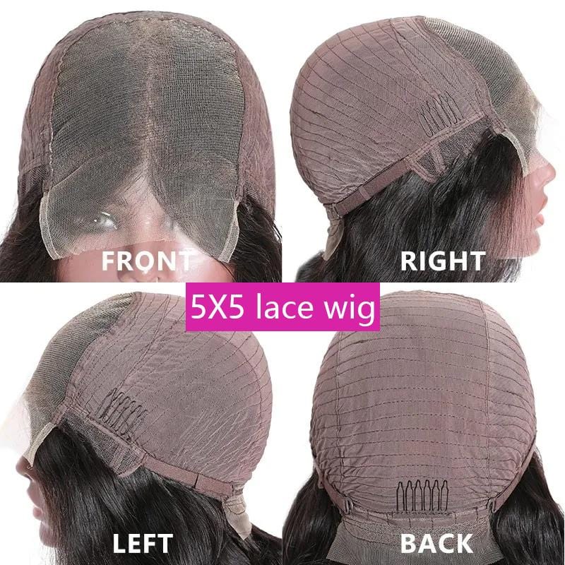 5x5 Lace Closure Wigs Virgin Human Hair Straight-wigirlhair