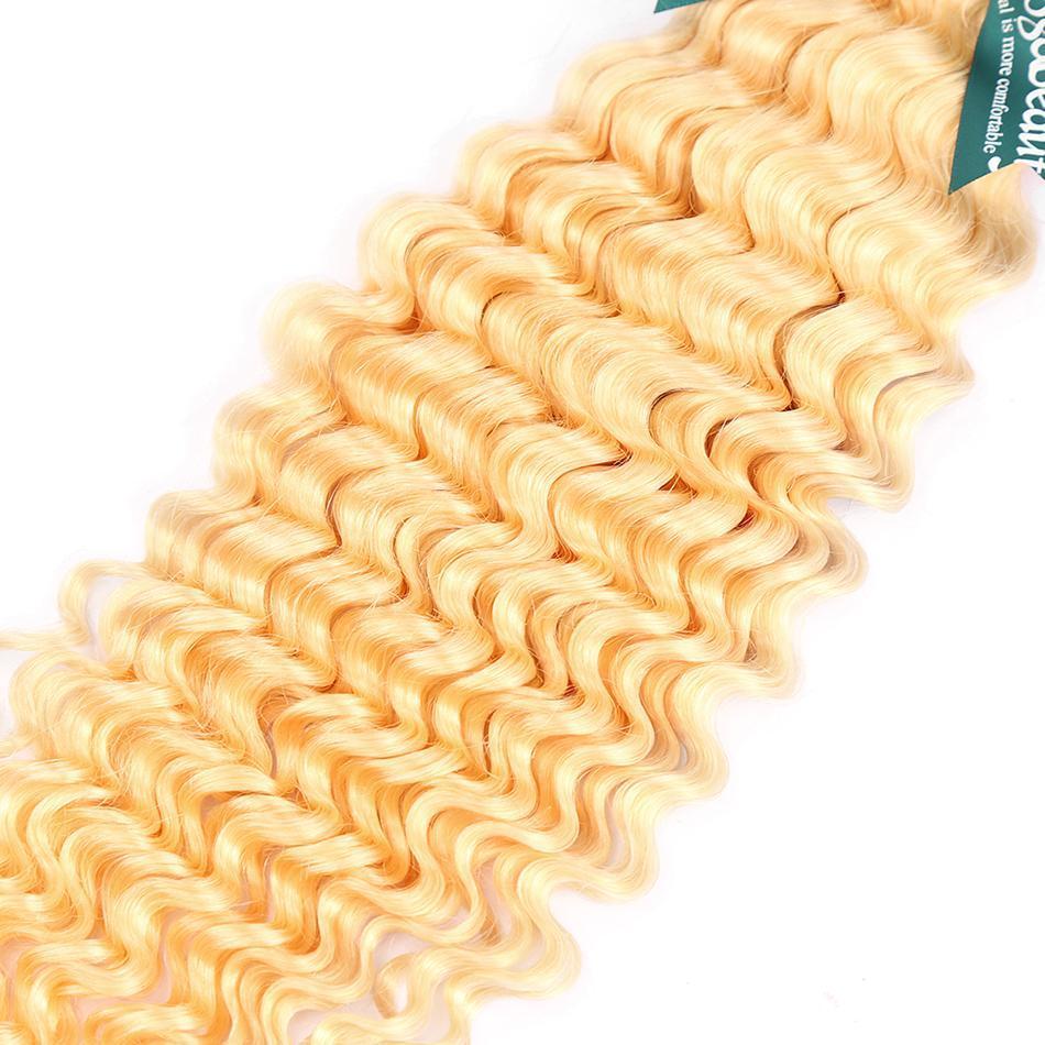 8A #613 Blonde Deep Wave Hair Bundles 1-3 Bundles - wigirlhair