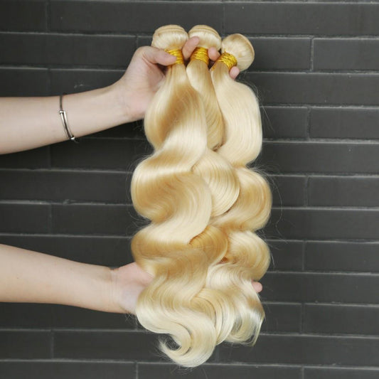 8A #613 Blonde Body Wave Hair Bundles  4-5 Bundles
