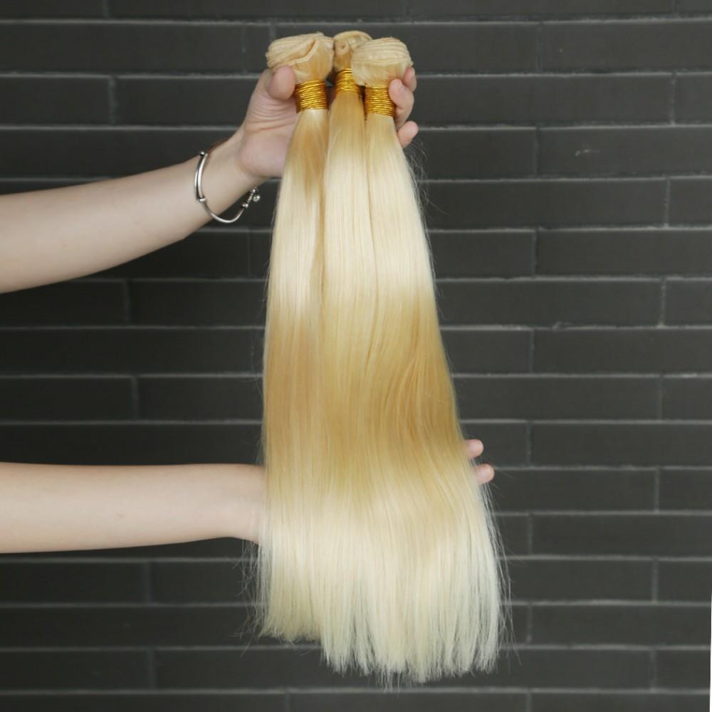 8A #613 Blonde Straight Hair Bundles  4-5 Bundles