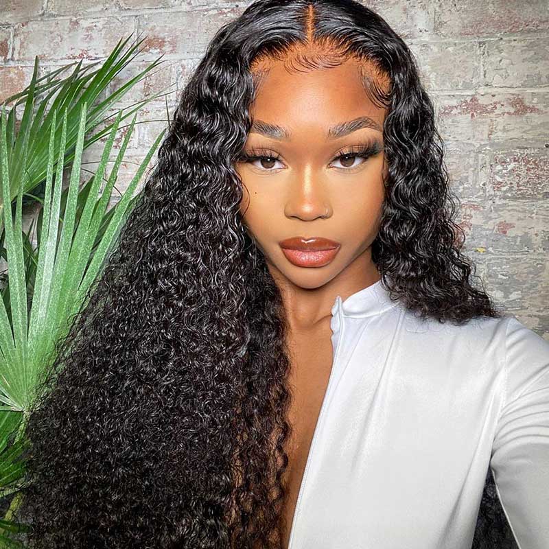 150% 13X4 Deep Wave Lace Front Human Hair Wigs Pre-plucked with Baby Hair Lace Wigs-wigirlhair