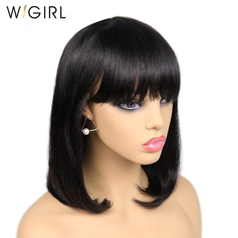 Pixie Cut Bob Bang Wigs Virgin Human Hair - wigirlhair