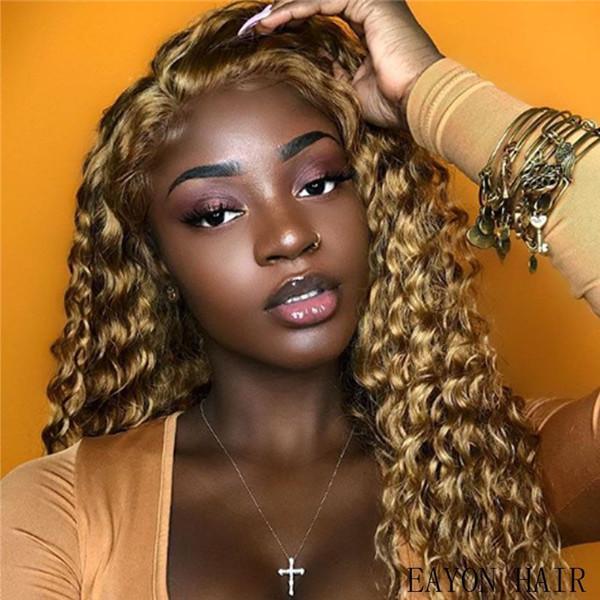 Deep Wave #27 Lace Front Human Hair Wigs 8-16 inch Glueless Bob Short Frontal Wig Brazilan Pre Plucked - wigirlhair