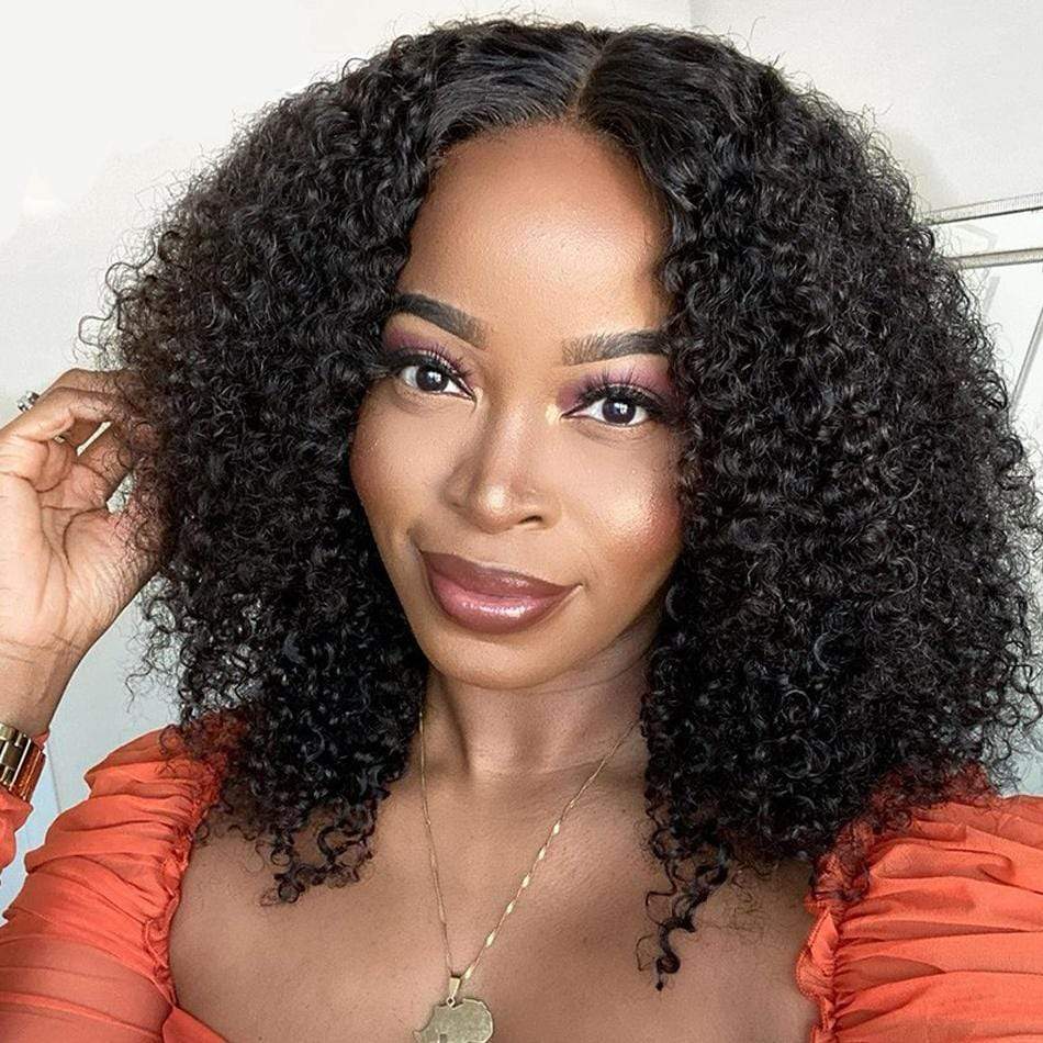 Pre plucked frontal lace wig deep curly Bob Wigs - wigirlhair