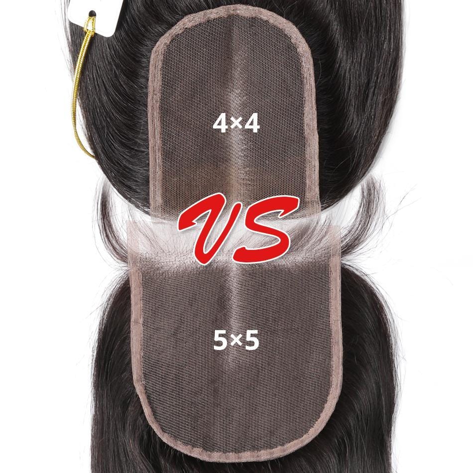 5x5 Transparent Lace Closure Brazilian Virgin Hair Straight - wigirlhair